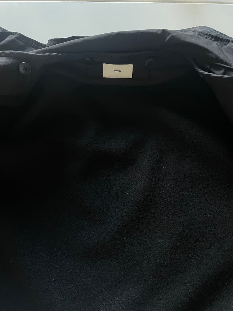 【美品】エイトン エアーウェザーショートモッズコートメンズ 黒