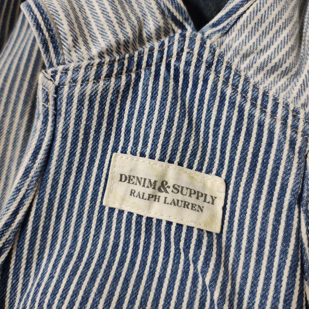 ラルフローレン denim&supply オーバーオール ヒッコリー リペア