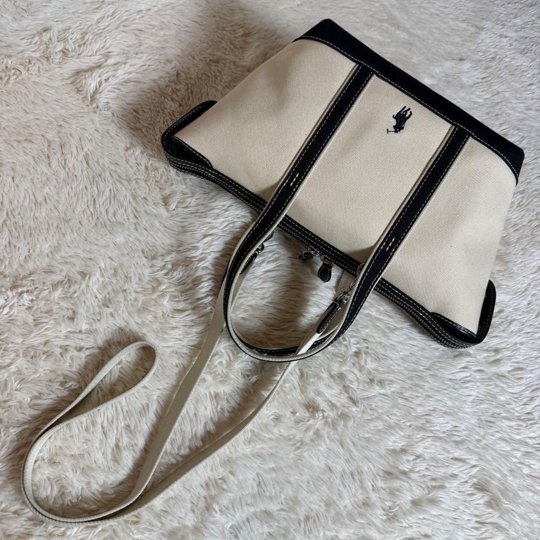 ポロラルフローレン ポロベア キャンバス ミニショッパートート ショルダーバッグ