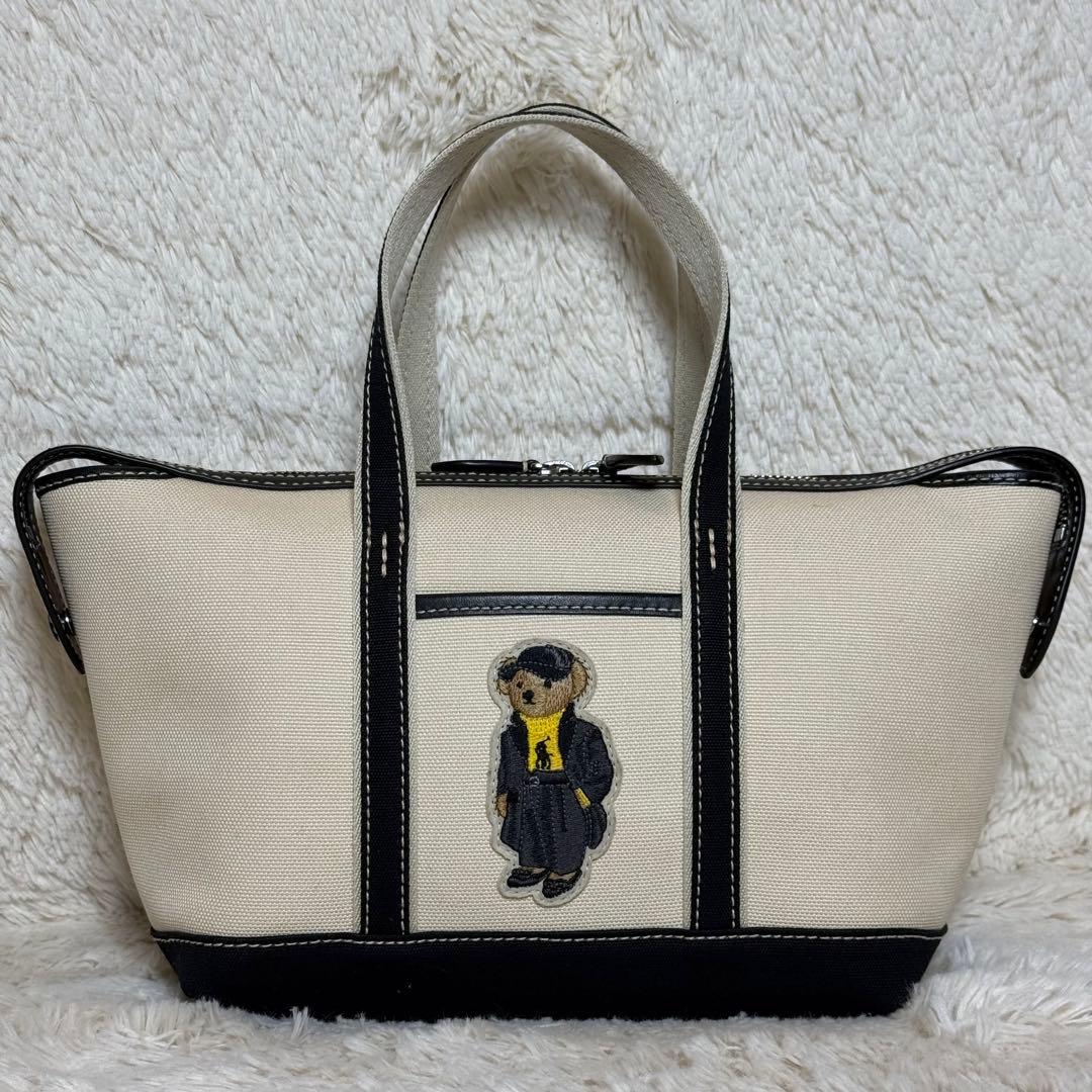 ポロラルフローレン ポロベア キャンバス ミニショッパートート ショルダーバッグ