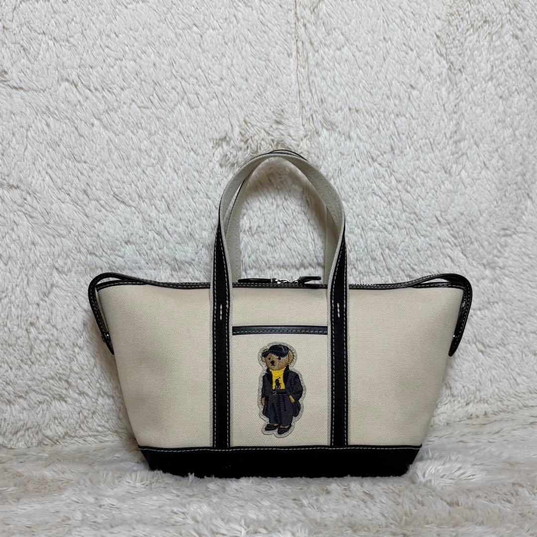 ポロラルフローレン ポロベア キャンバス ミニショッパートート ショルダーバッグ