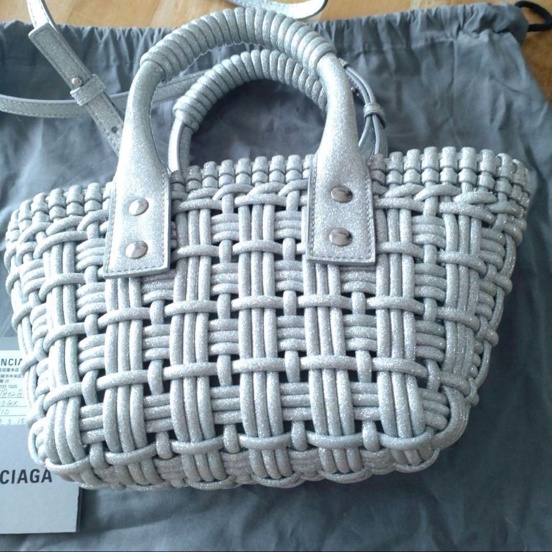 バレンシアガ　BALENCIAGA ビストロXXS シルバー　ラメ　バッグ