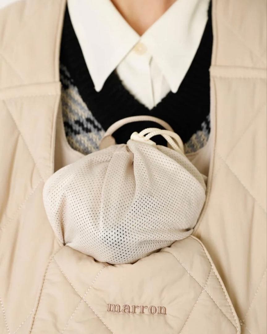 モンシェリ キルティングメッシュ付きフロントリュック M