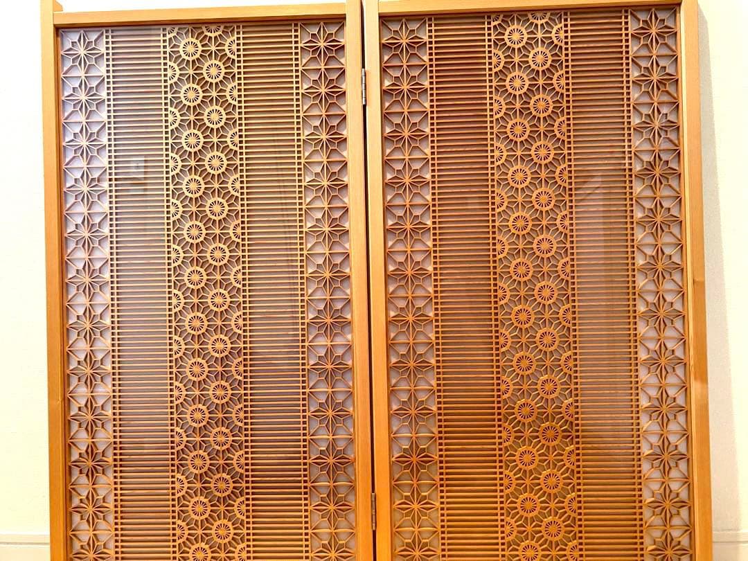 組子細工　衝立　パーテーション　伝統工芸品