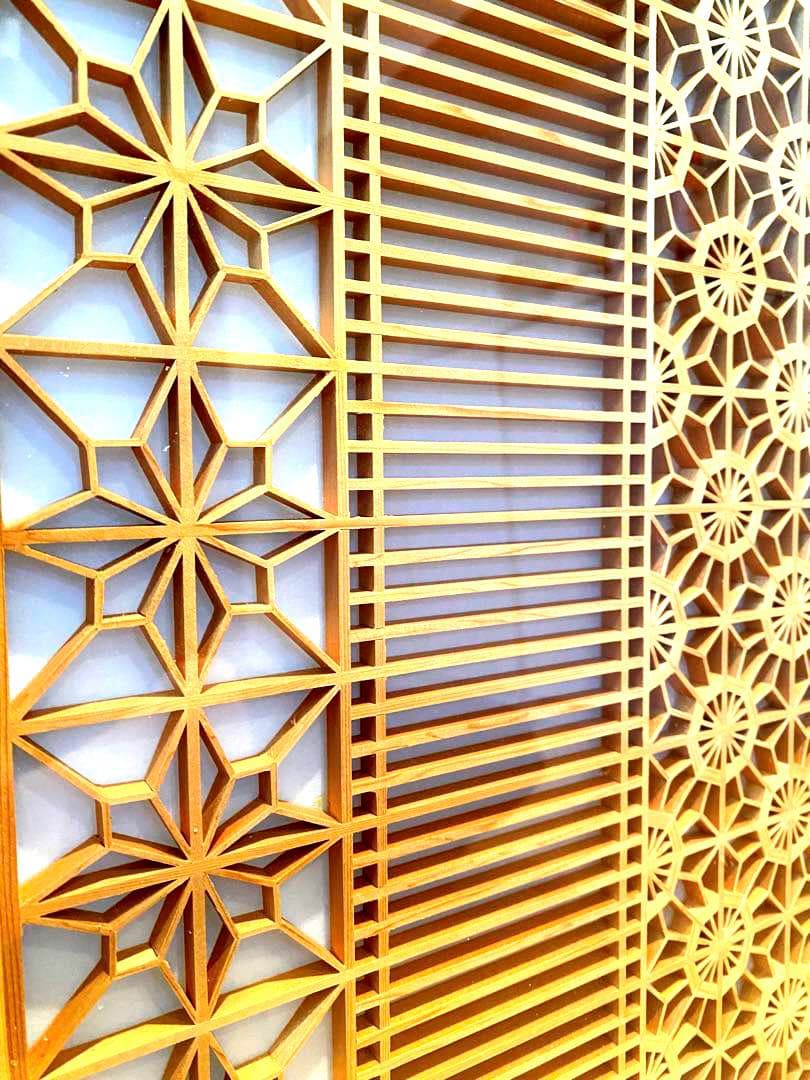 組子細工　衝立　パーテーション　伝統工芸品