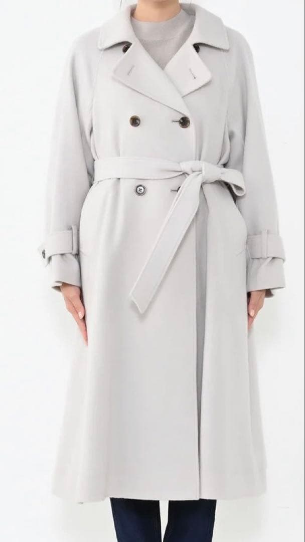 COHINA バックフレアウールコート short