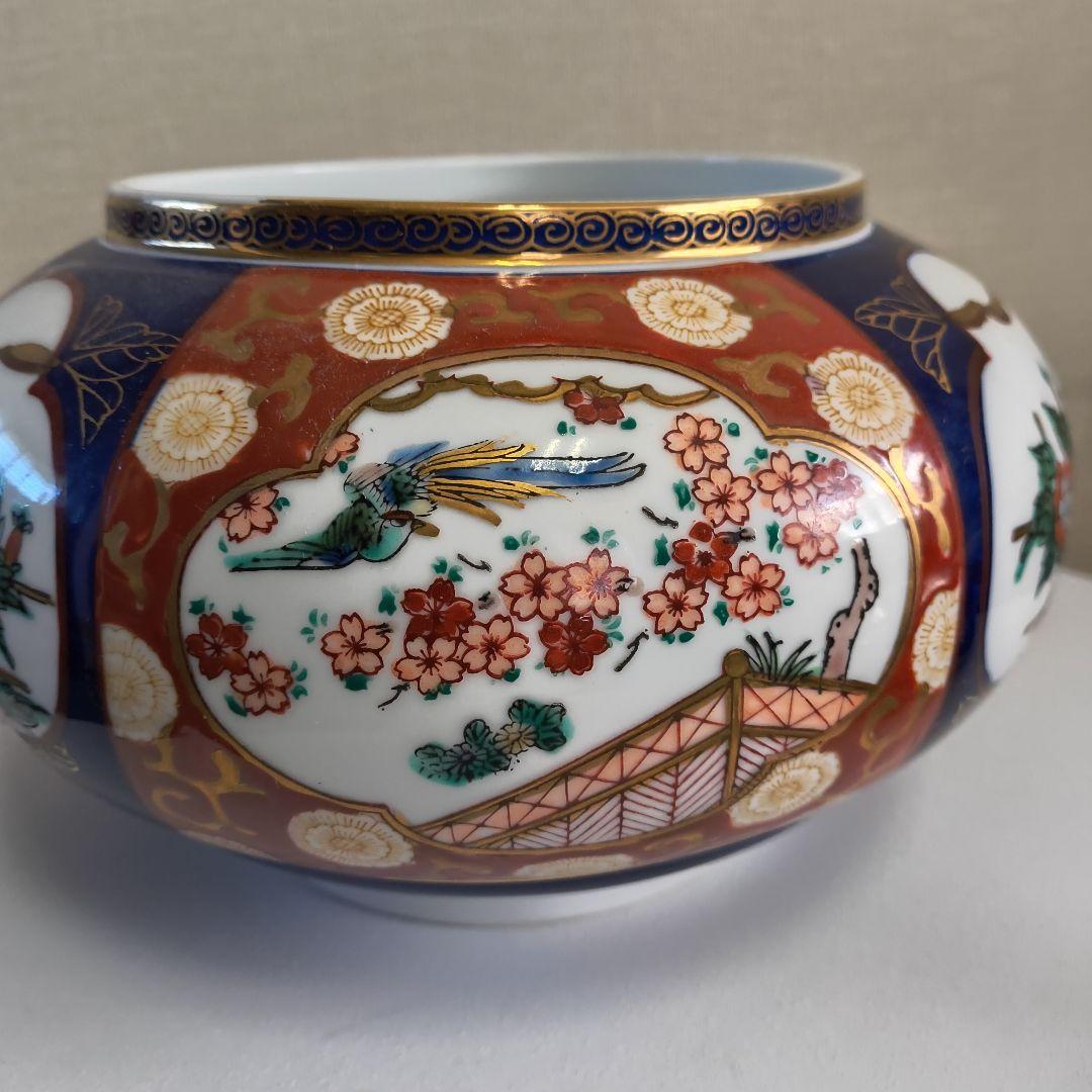 蓋付き壺　伊万里焼　有田焼　珍品 アンティーク　美術品　手描き　昭和レトロ