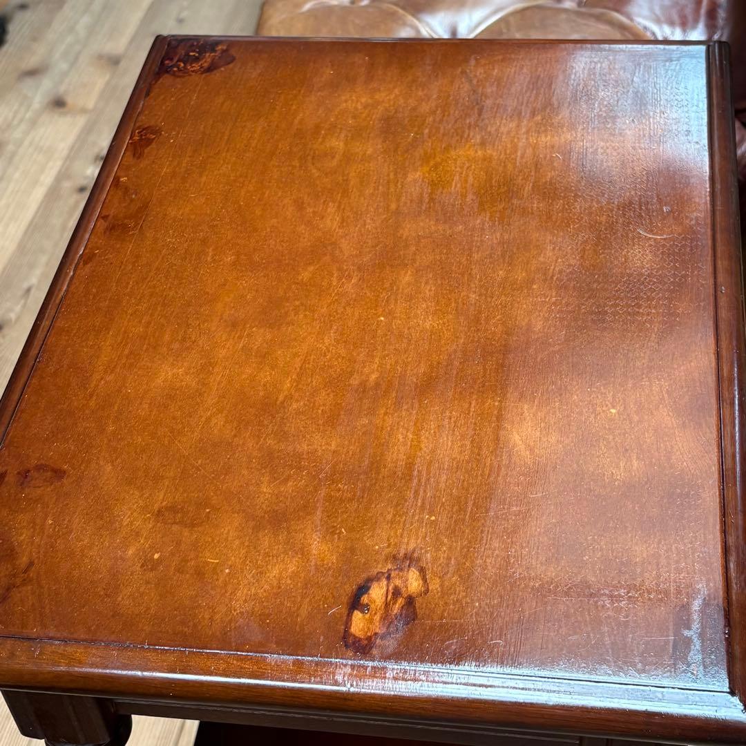 【 送料込み 】国産 ビンテージ 木製 ナイトテーブル 収納棚 引き出し付