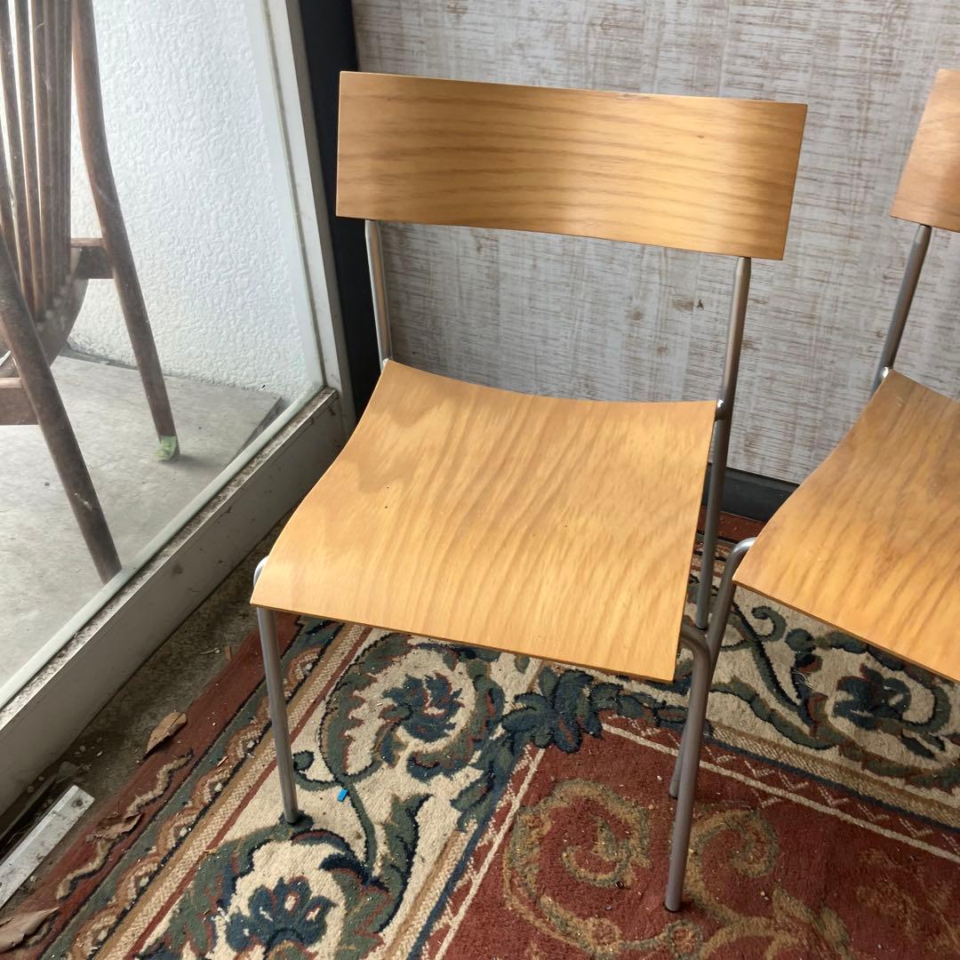 北欧レトロ ラムホルツ キャンパス プライウッドチェア 3脚セット