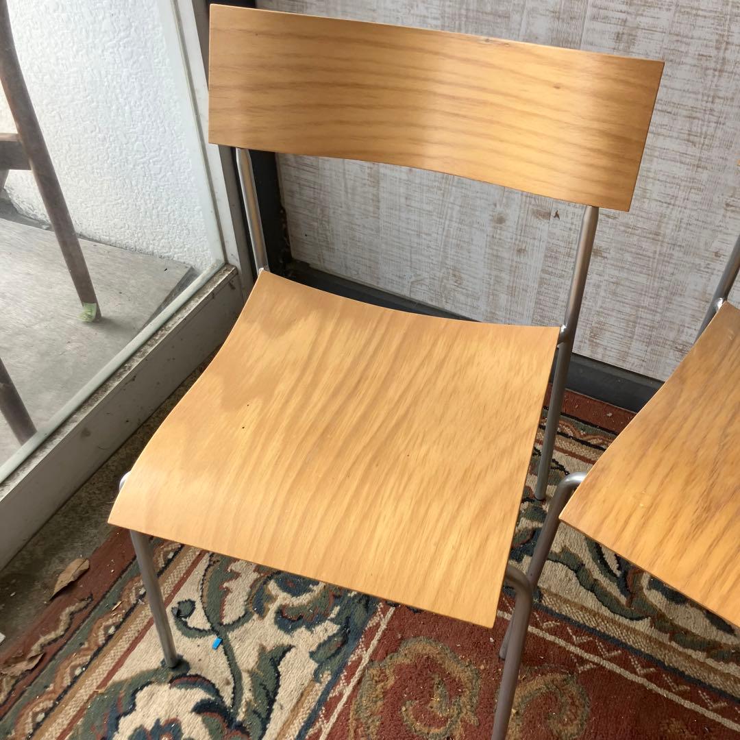 北欧レトロ ラムホルツ キャンパス プライウッドチェア 3脚セット