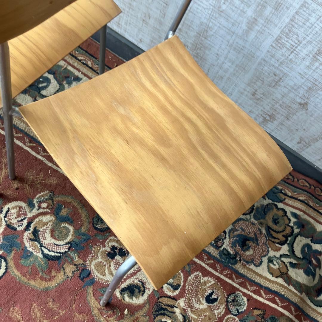 北欧レトロ ラムホルツ キャンパス プライウッドチェア 3脚セット