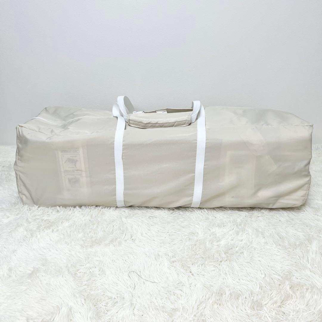 美品 Aprica ココネルエアー ベビーベッド 折りたたみ ミルクホワイト