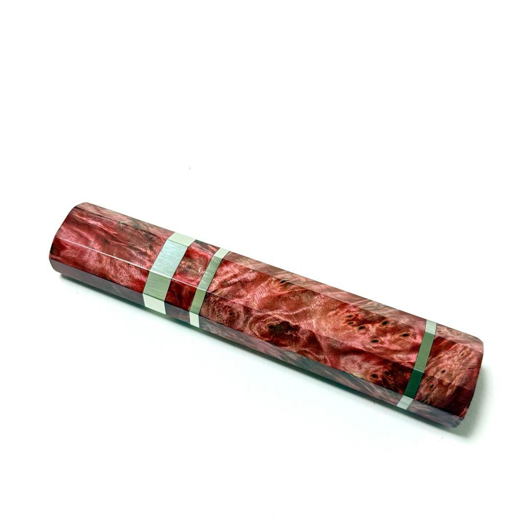 三段銀巻 牛刀210 手作り 包丁の柄 牛刀7寸 スタビライズドウッド 八角柄