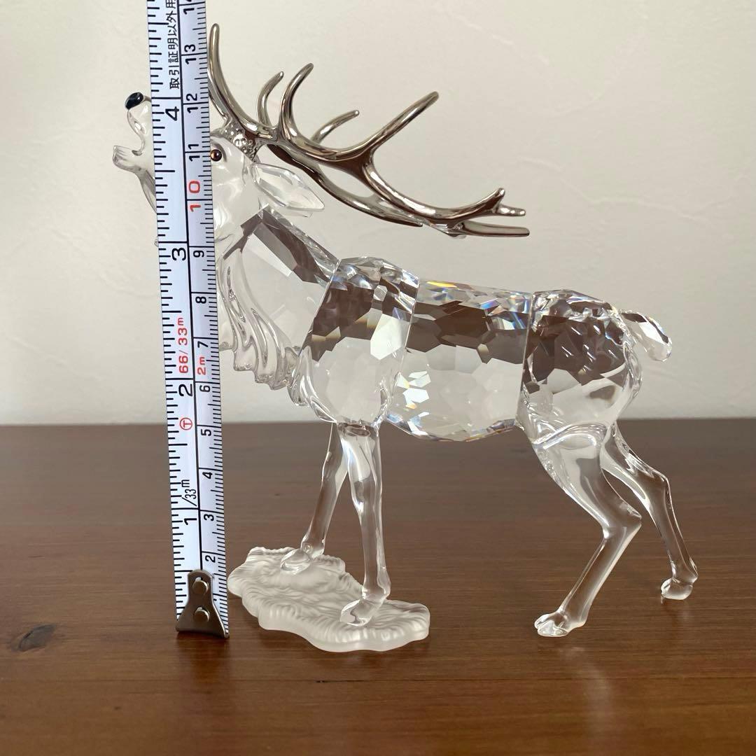 SWAROVSKI スワロフスキー クリスタル 雄ジカ 鹿 置物