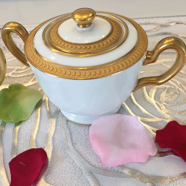 大倉陶園 金蝕  クラウンエンボスポット&クリーマー  新品