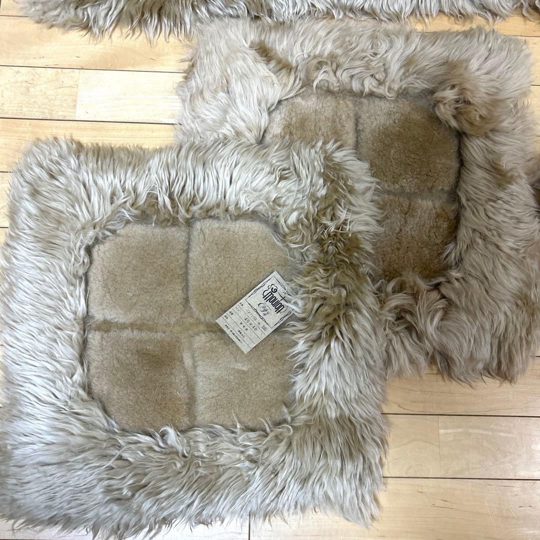 【未使用品】ムートン 羊毛皮 5点セット