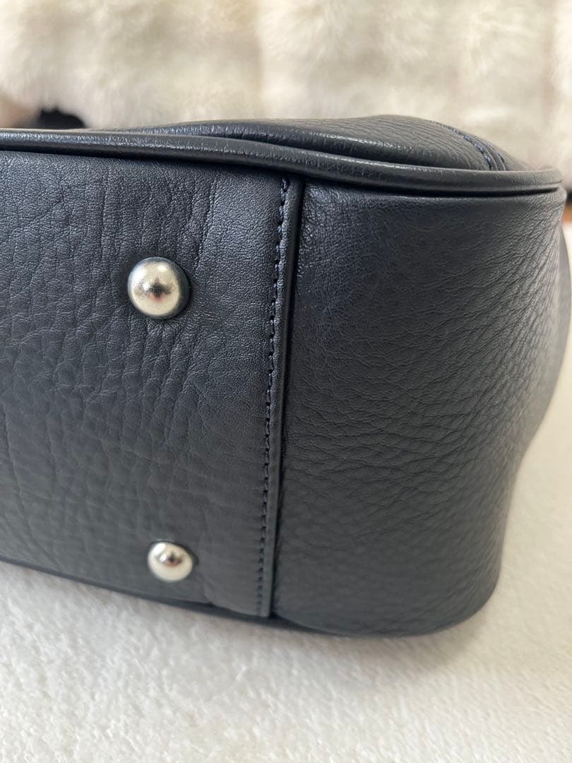 黒 レザー ビジネス トートバッグ