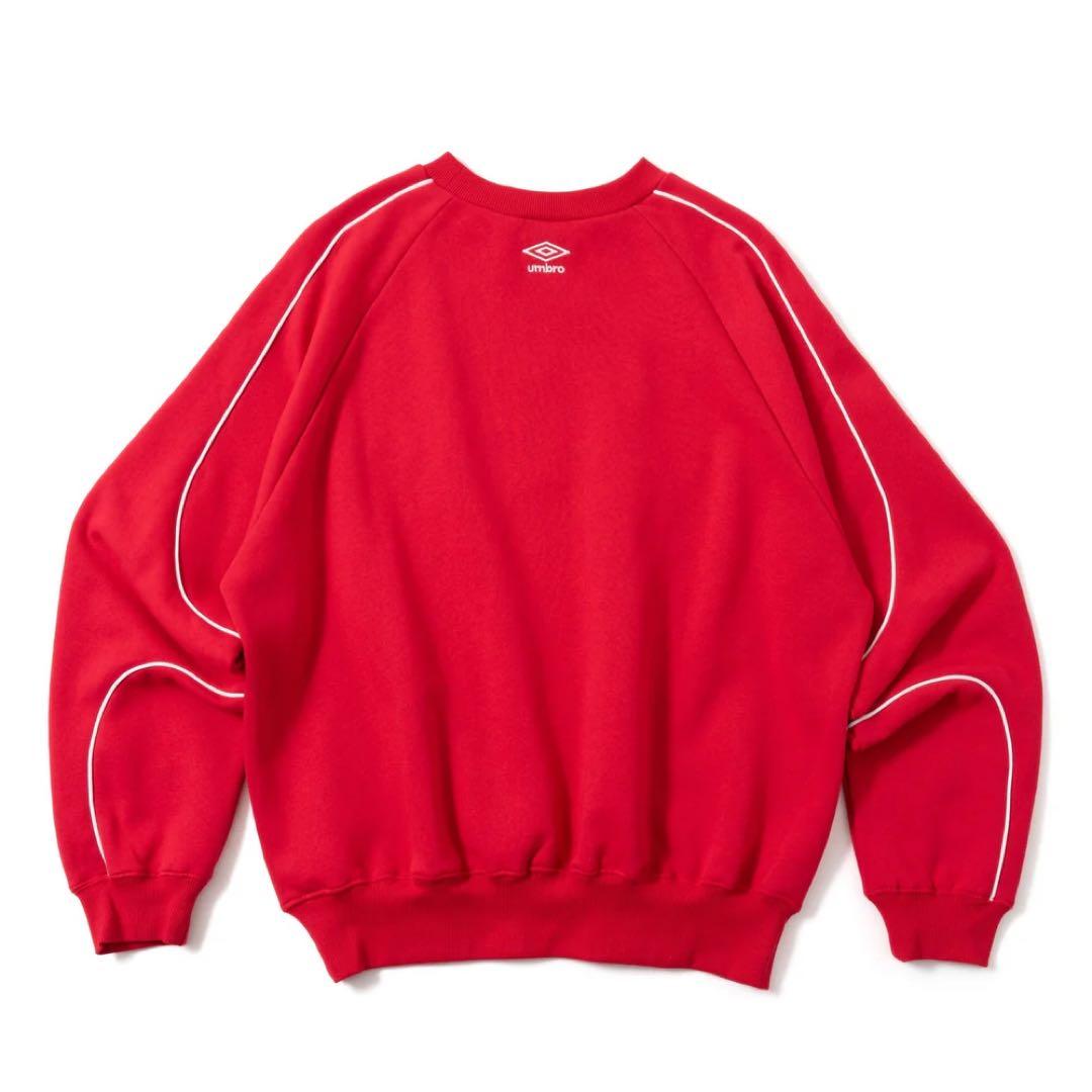 HTH×UMBRO crew sweat red Fサイズ