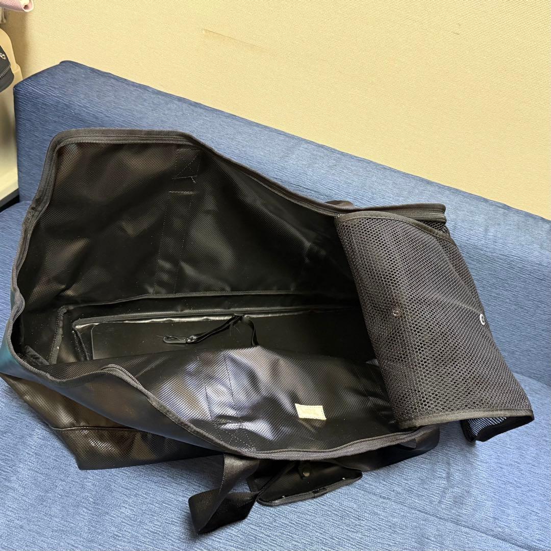 ペットキャリー中型犬フリーステッチブラックペットキャリーバッグ