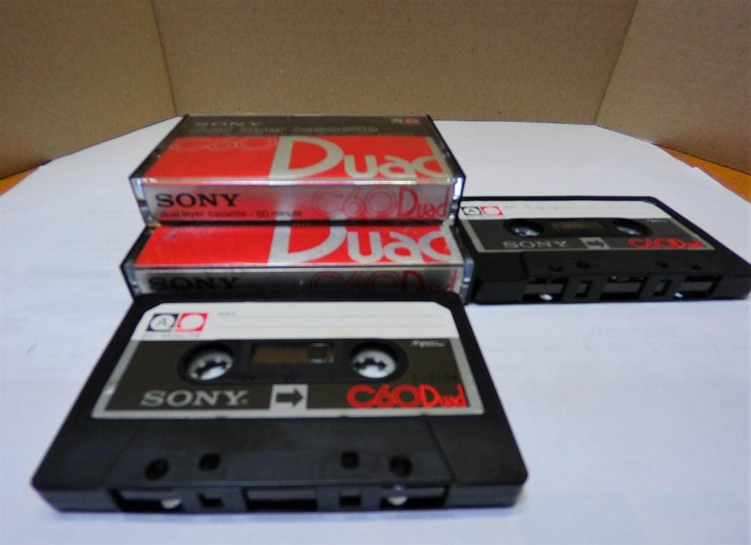 激レア／使用済内容消去済：SONYの高級Duadカセットテープ60分２ケース