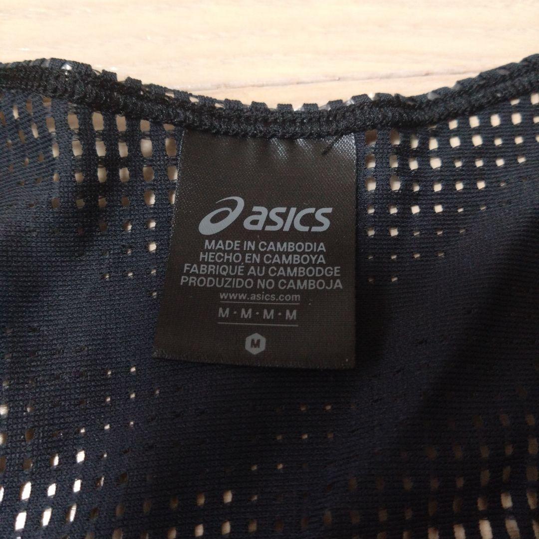 アシックス　シングレット 黒　赤 海外サイズM L