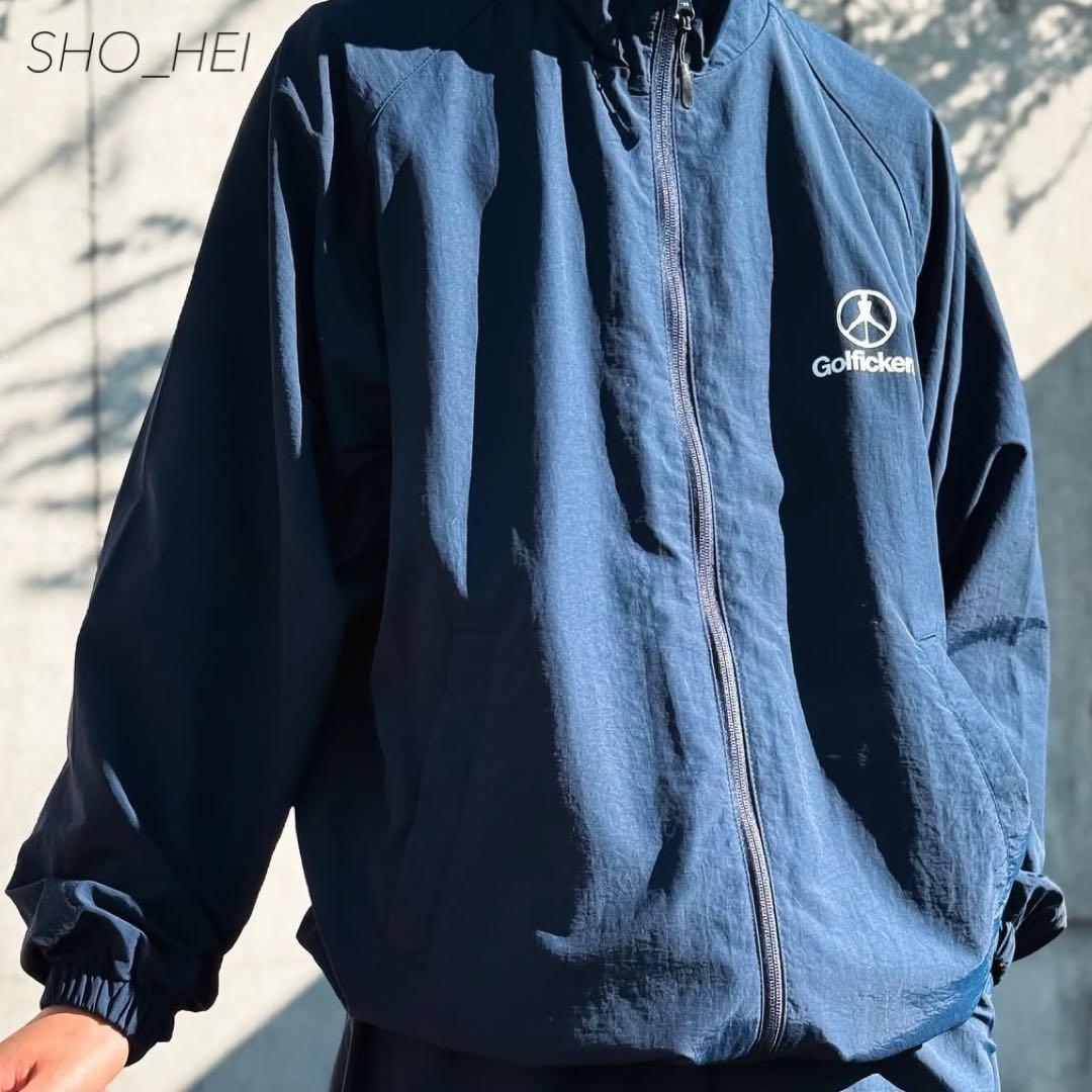 【新品】Golfickers ナイロンジャケット（紺Ｍ）