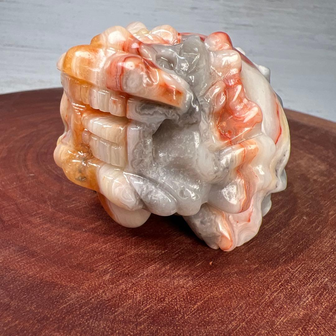 天然石　ロングイ　メキシコ瑪瑙　メキシコクレイジーアゲート　228グラム