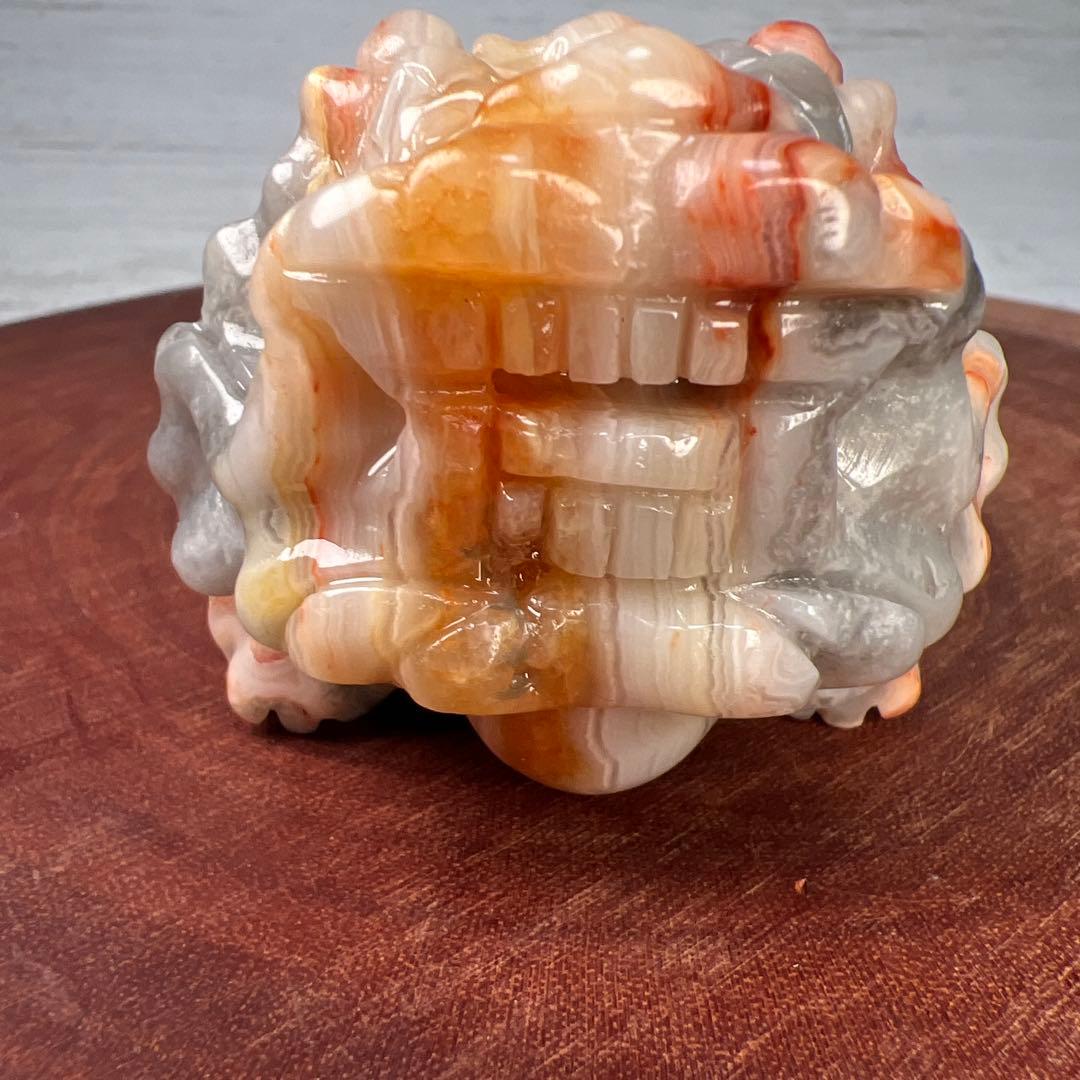 天然石　ロングイ　メキシコ瑪瑙　メキシコクレイジーアゲート　228グラム