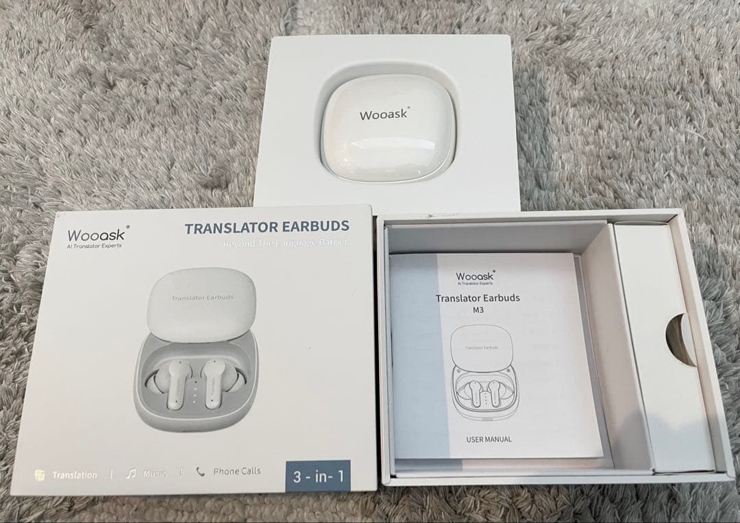イヤホン Wooask M3 Translator Earbuds 3-in-1