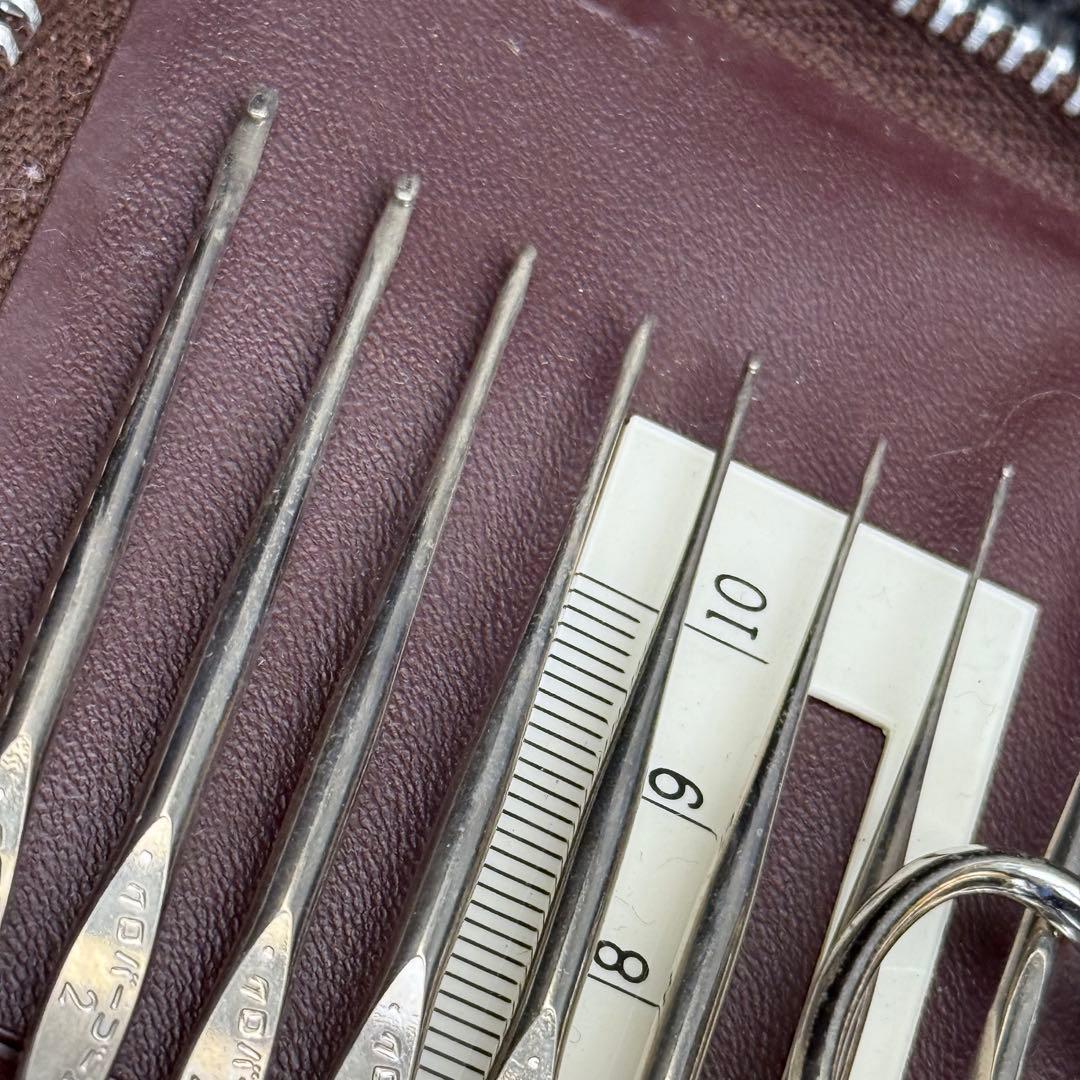 希少 レトロ Clover クロバー かぎ針 レース針 20本セット フルセット