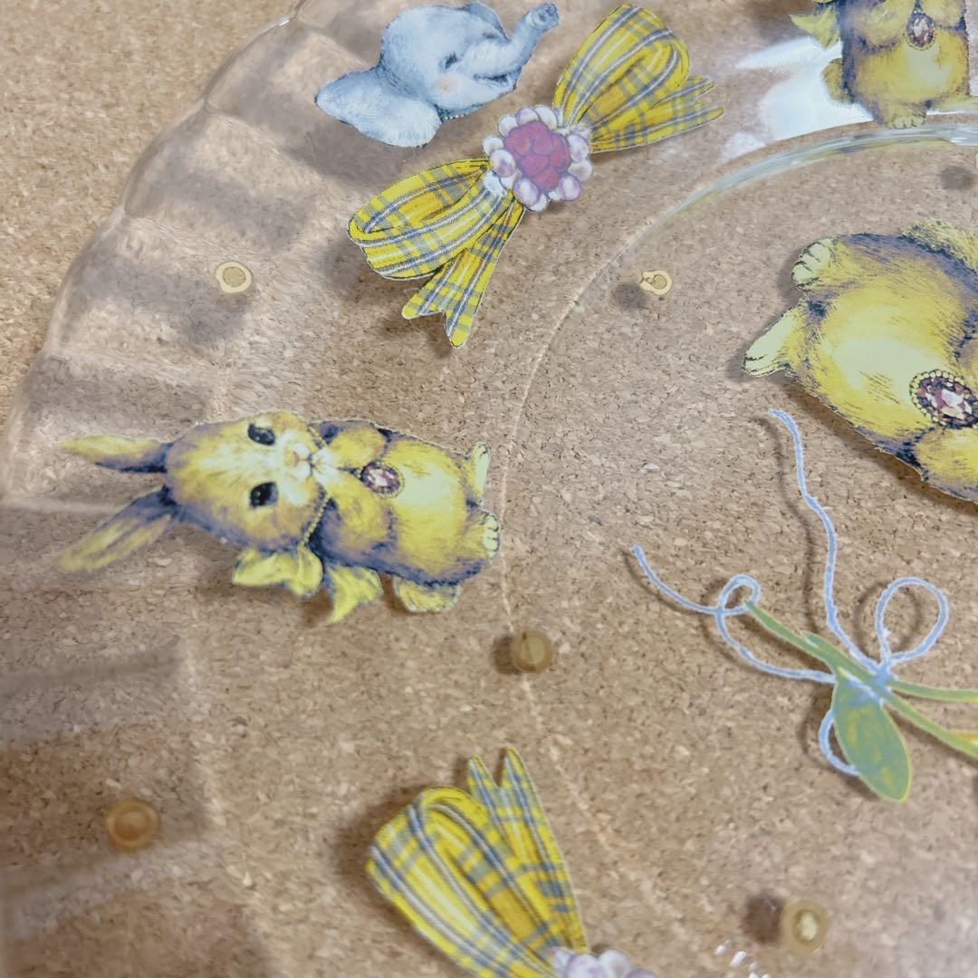 最終価格＊yukiemon コラージュアートプレート　おいのりうさちゃん