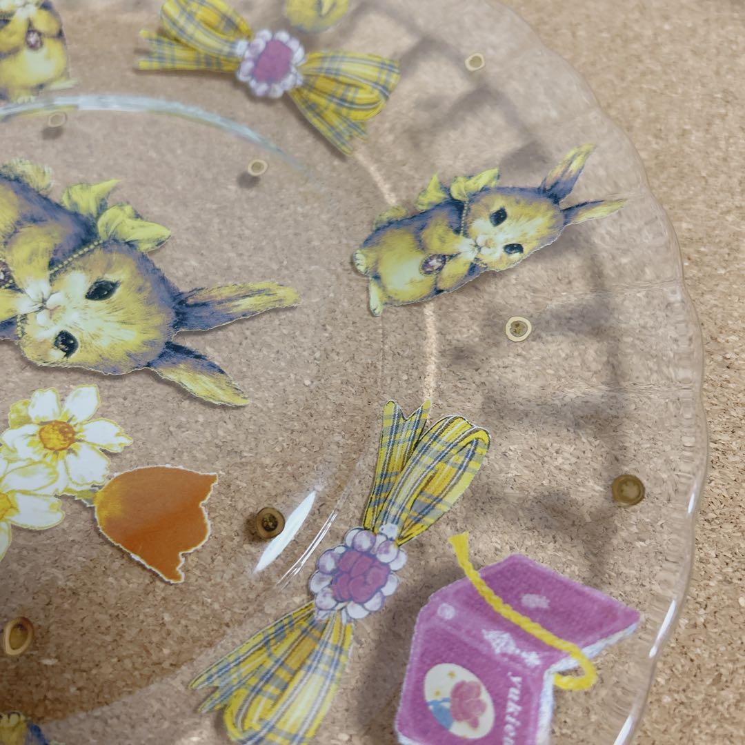 最終価格＊yukiemon コラージュアートプレート　おいのりうさちゃん