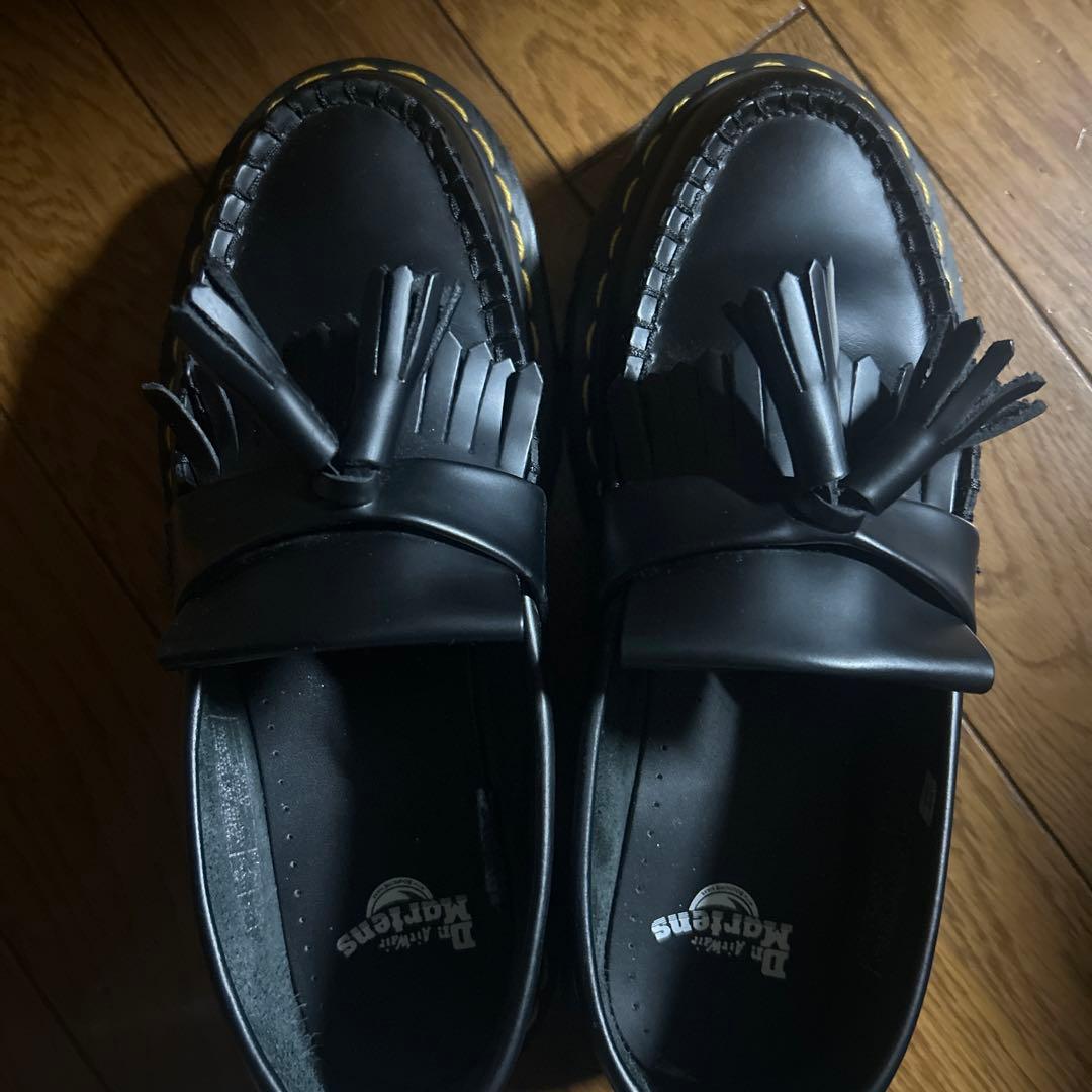 Dr.Martens(ドクターマーチン)フリンジ付き黒ローファー厚底 UK5
