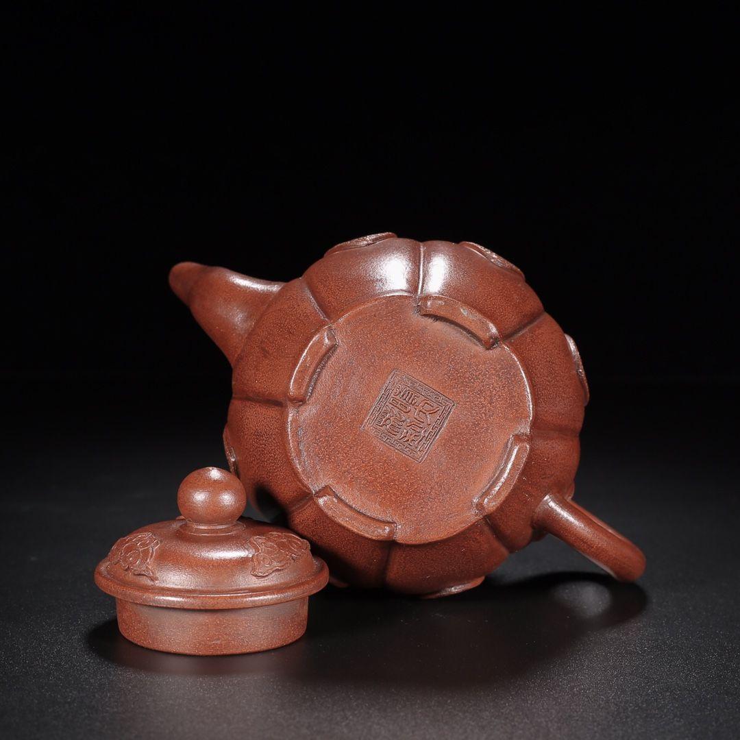 宜興紫砂壷 南瓜壺 茶壺 煎茶道具 置物