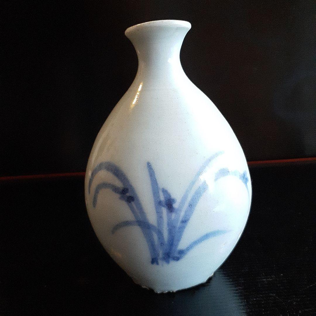 初期伊万里染め付け欄図小壺