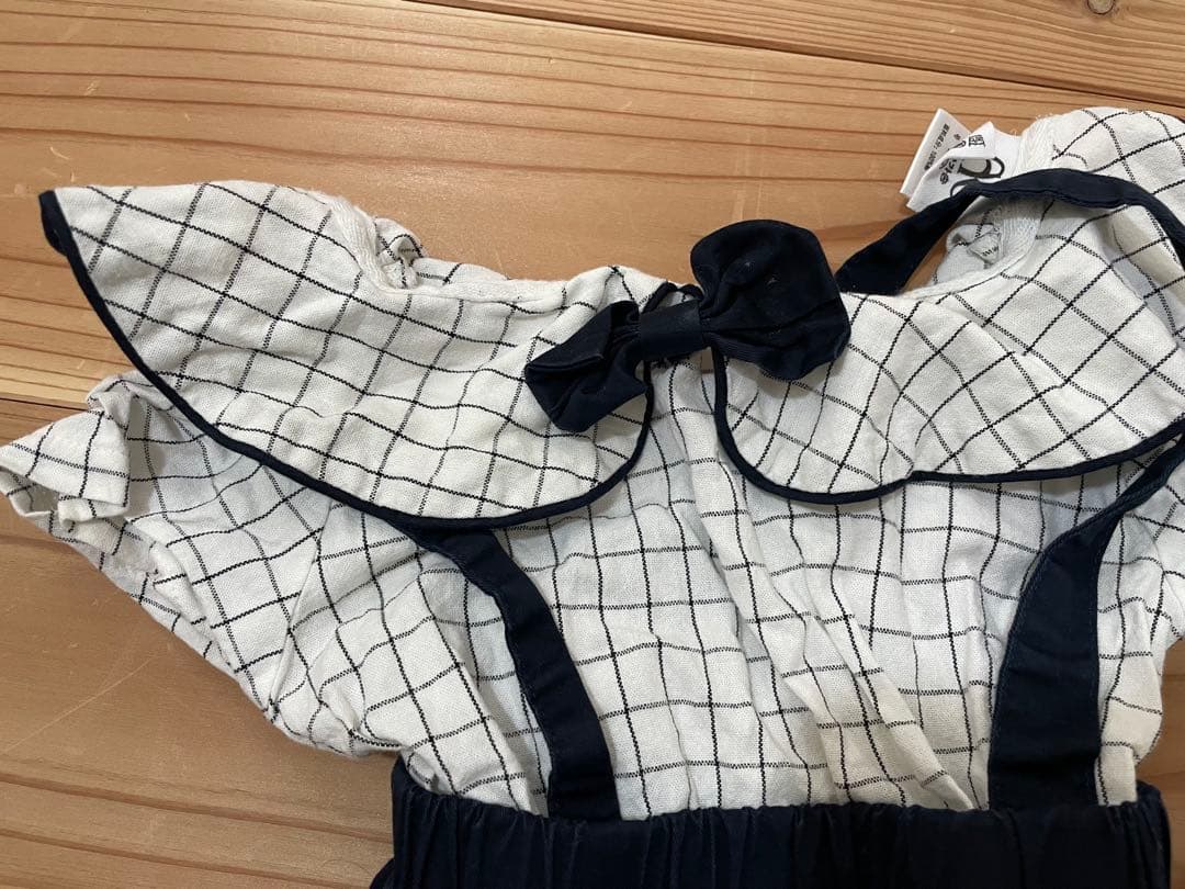 ふなち６缶+ロンパース・ドレスセット 70cm チェック柄