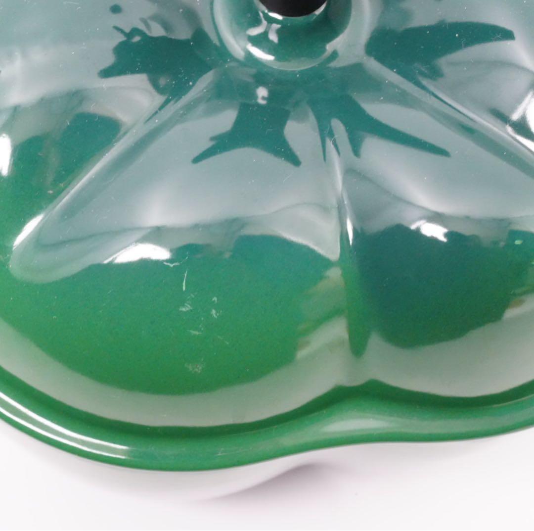 【美品】LE CREUSET　ピーマンココット　グリーン　18cm ビンテージ
