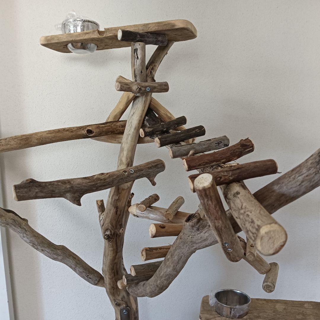 バードアスレチックジム大型 ③ 天然木 自然木 流木 インコ おもちゃ