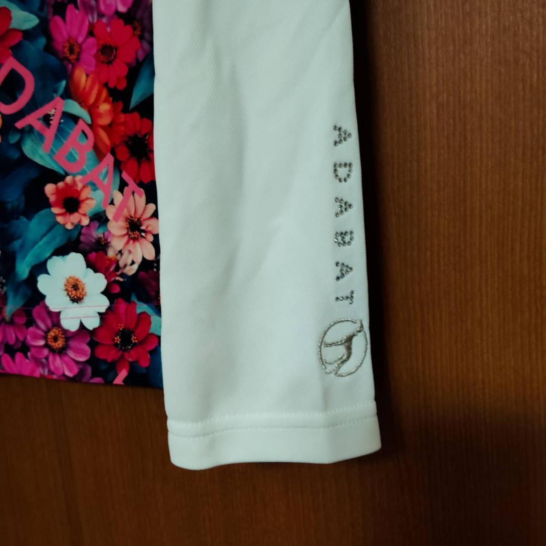 adabat アダバット 接触冷感 撥水 UVカット 花柄ハイネックシャツ M