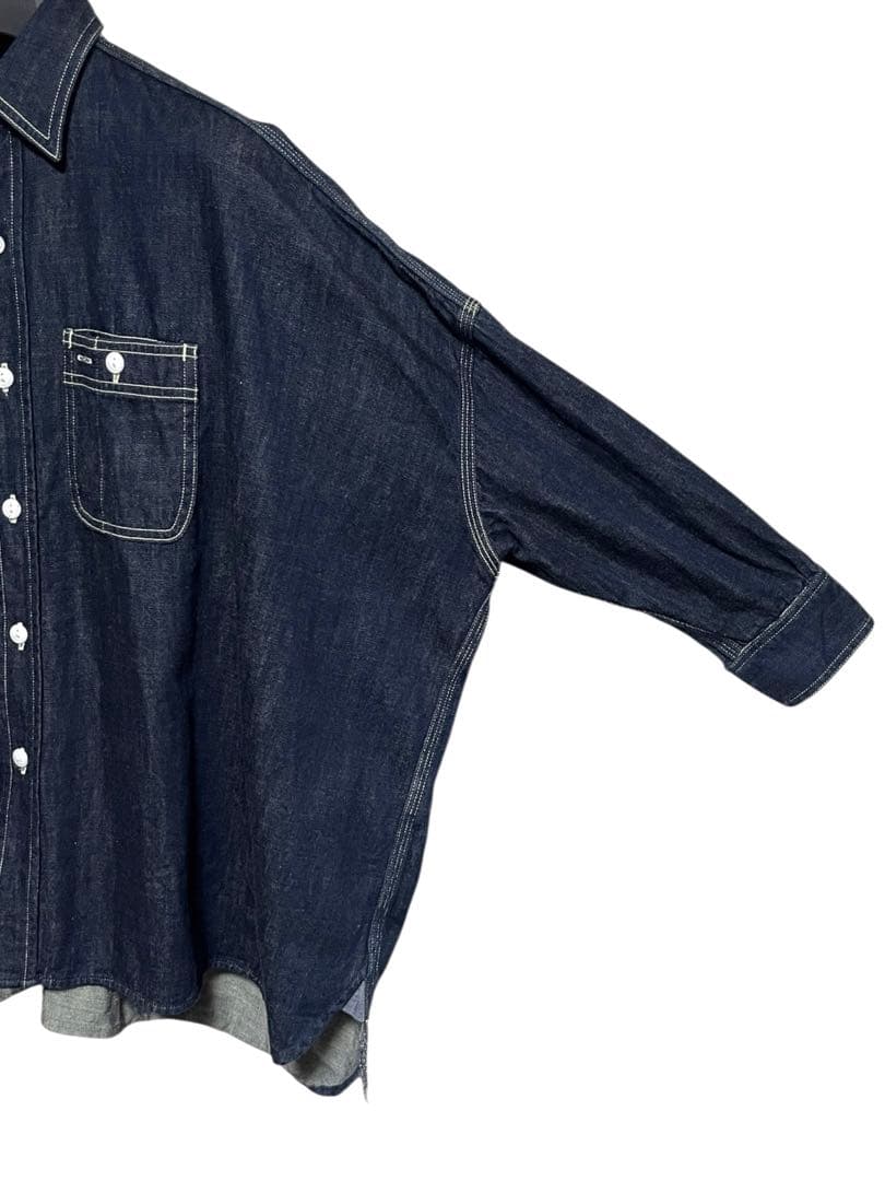 美品　ARTE POVERA ワイドデニムシャツ　インディゴ　サイズフリー
