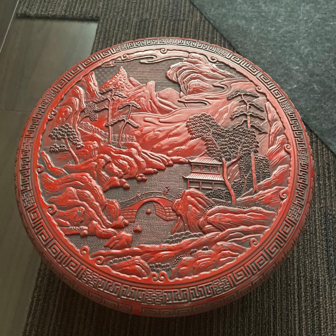 堆朱　漆器　仙台堆朱　茶びつセット