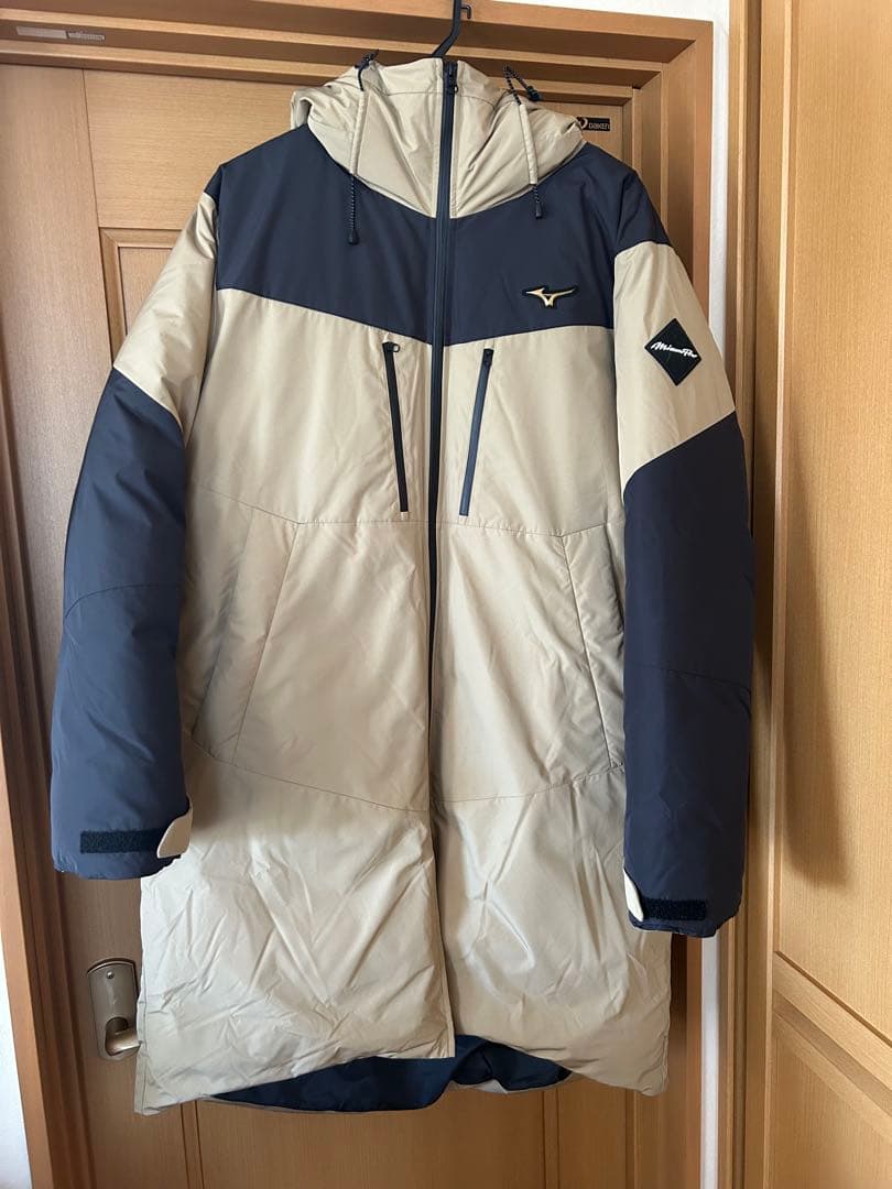 ミズノプロ　ブレスサーモダウンコート　XO ケルプグリーン