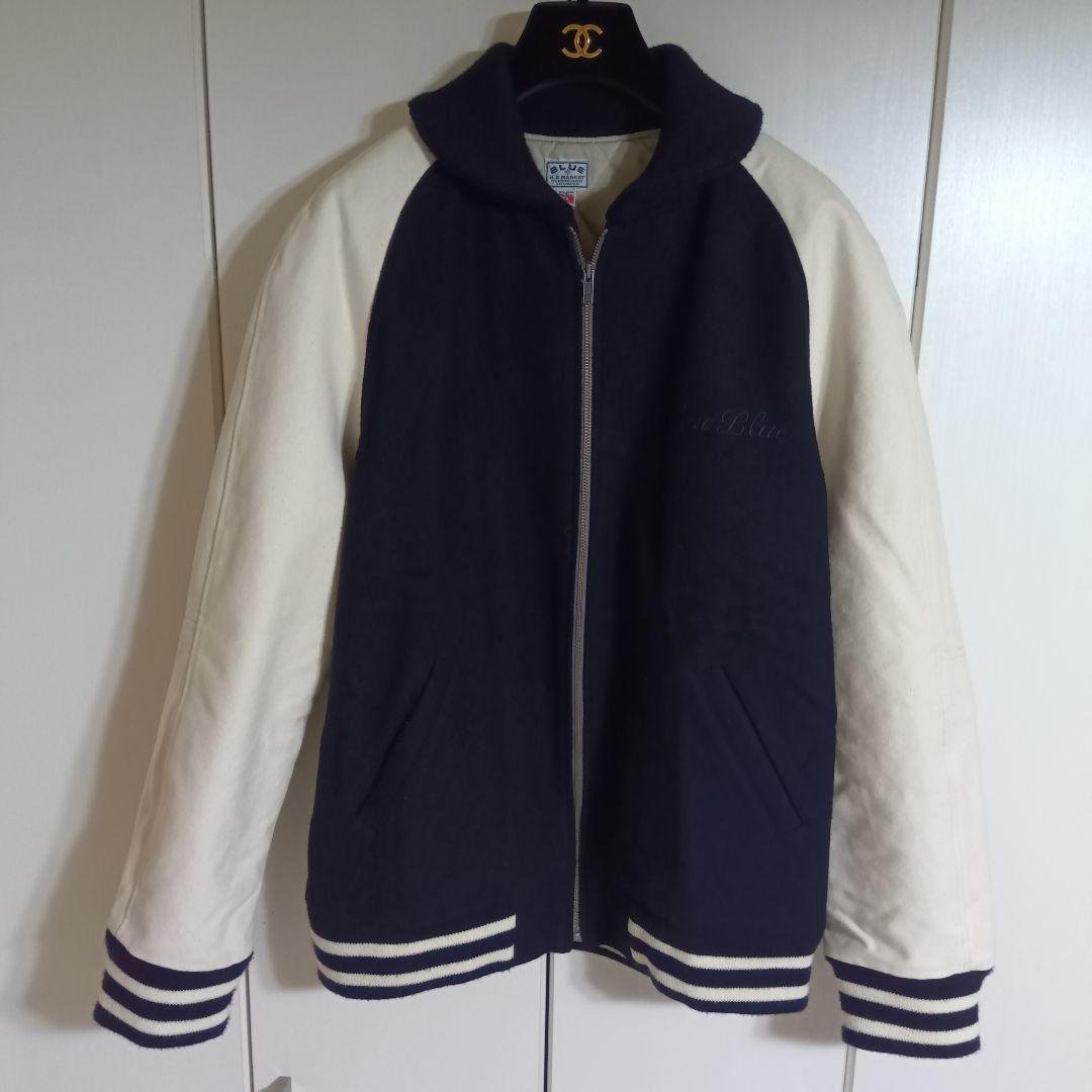 HRМ　BlueBlue　スタジャン　袖帆布　XL　日本製