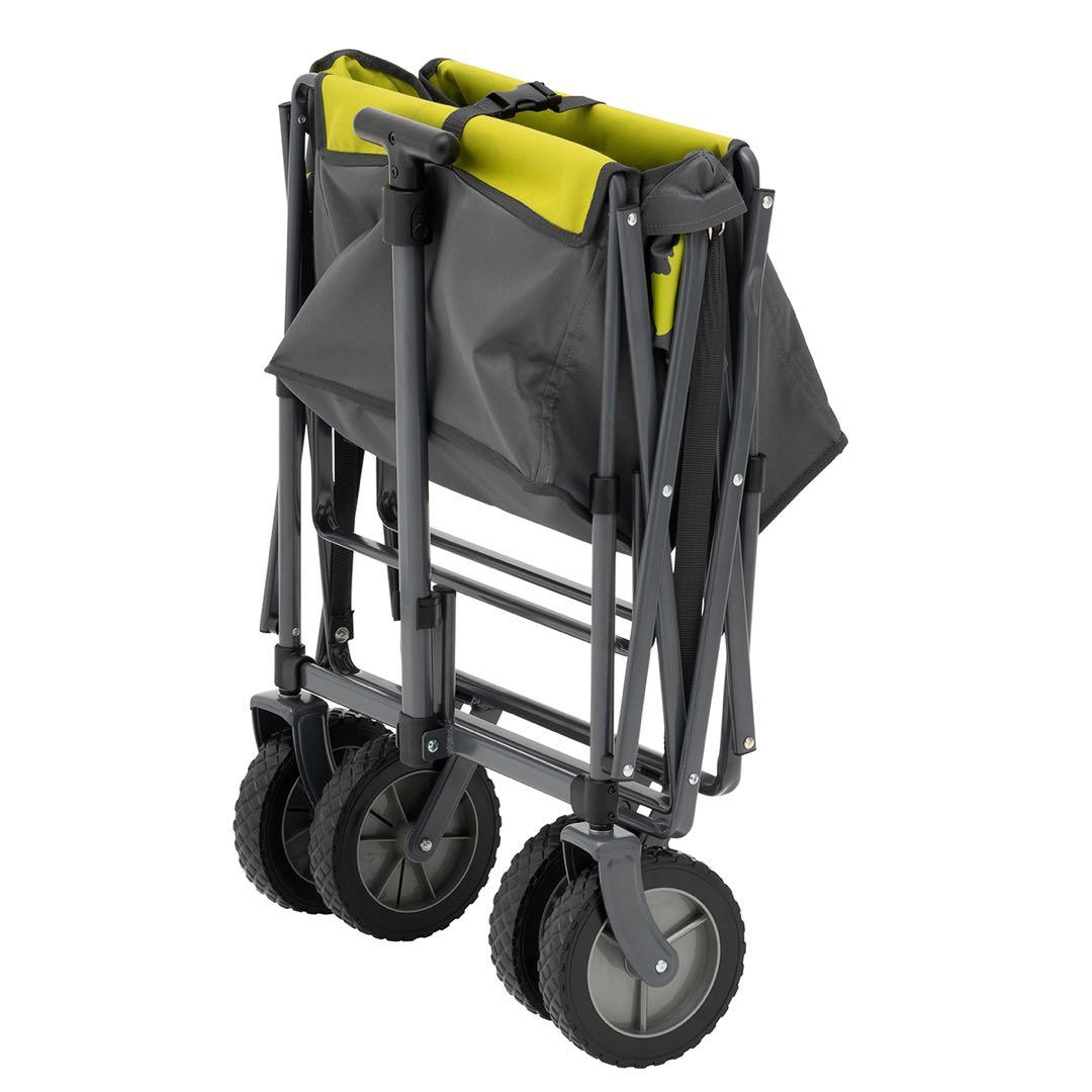 ROSY 折りたたみキャリーカート グレー/ライム