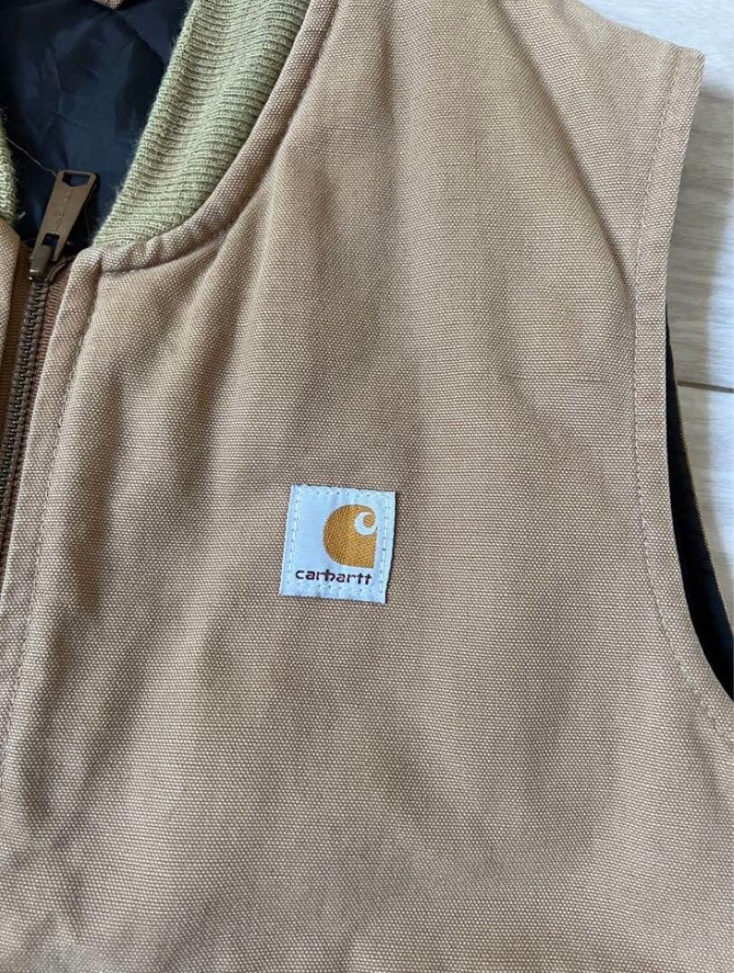 80's USA製Carhartt カーハート ダック ベスト 腰ゴム