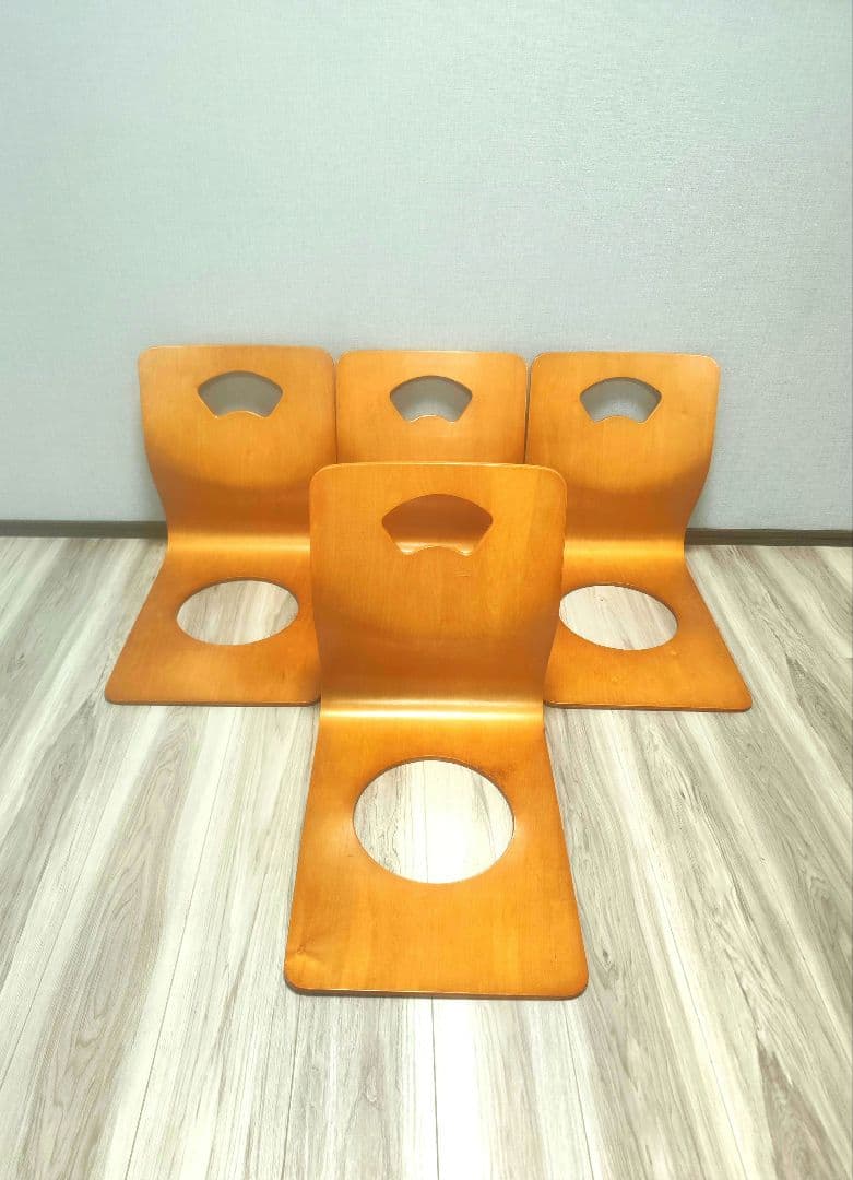 Kaga曲げ 木座椅子　 8脚