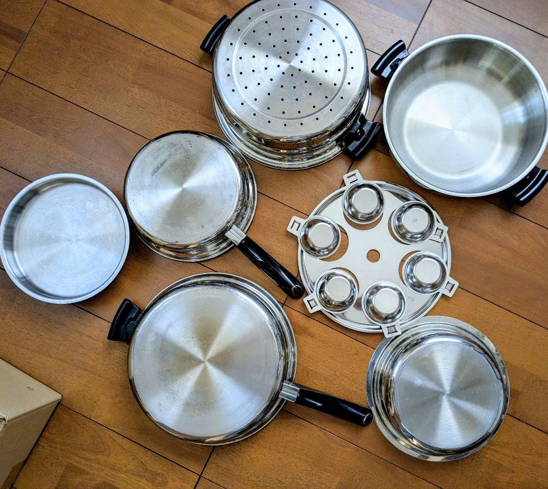 値下げ❗Amwayクイーンクック6Lシチューパンセット付属品＆フライパン大、小。