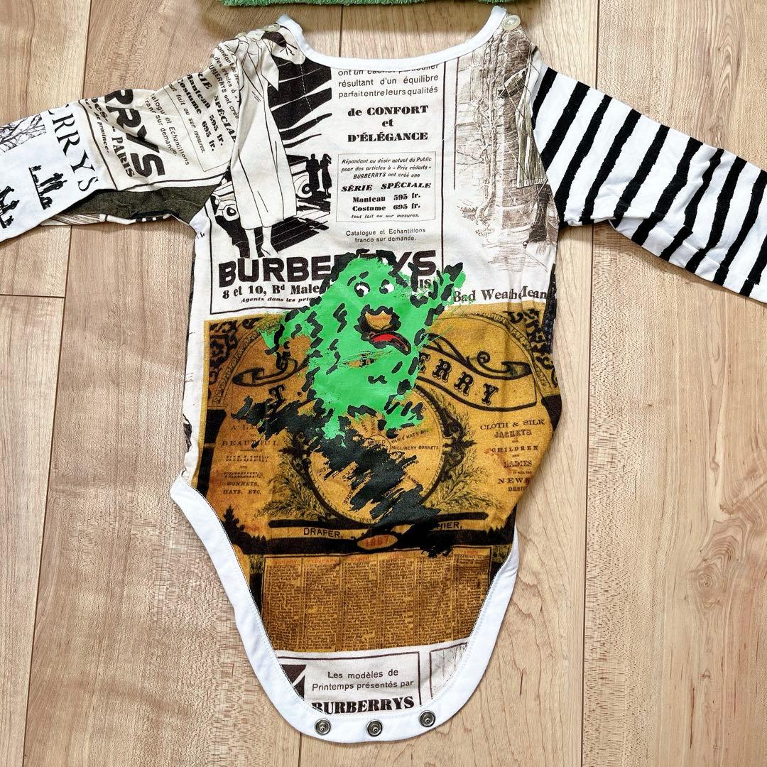 バーバリー　ベビー服　ロンパース　帽子　ミトン付き