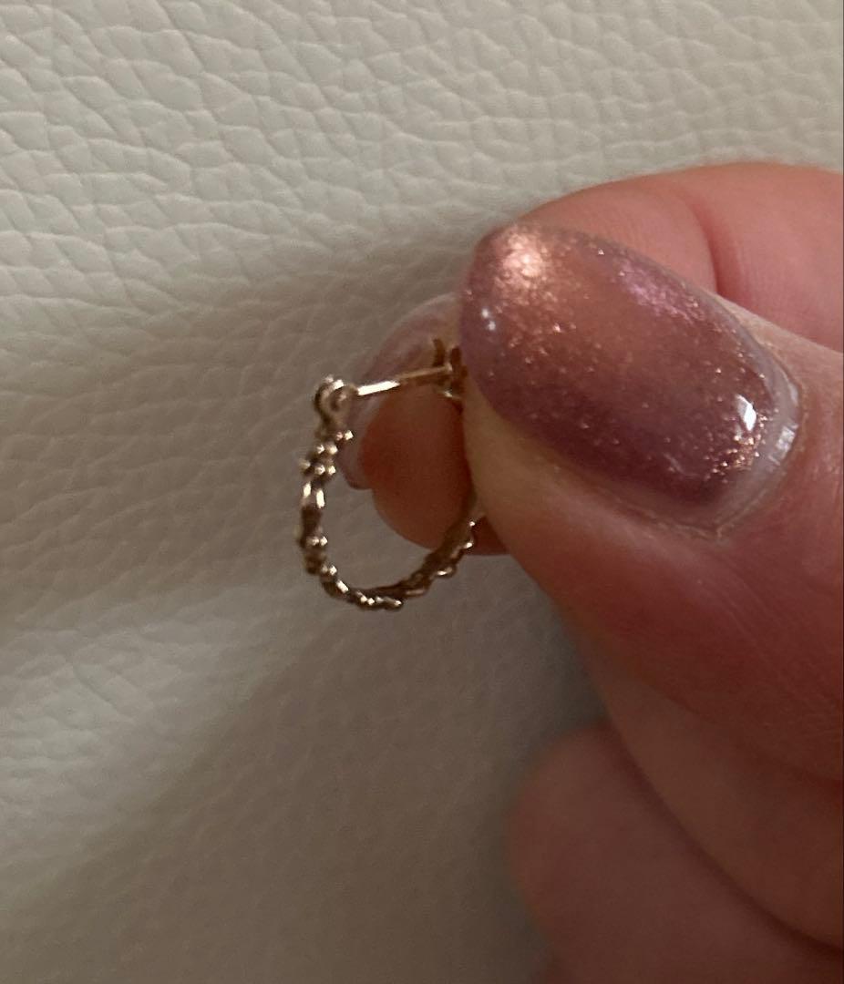 タイムセール☆アガット　agete フープピアス　ゴールド　K10