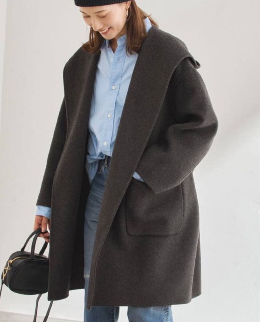 【25AW】FRAMeWORK SUPER160’s フーディショートコート